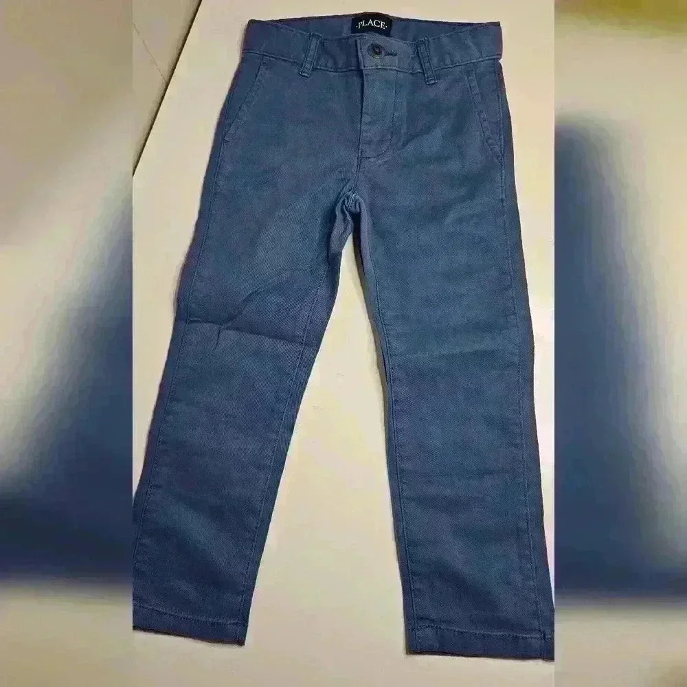 NWT Boys Children's Place Blue Khaki Pants Size 4